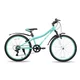 Junior hegyikerékpár Hiland Climber 24", 125-150 cm, sportnyereg, széles MTB-kormány, Shimano hátsó váltó, V-fékek, kettős falú alumínium felnik - fekete - türkiz