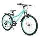 Junior hegyikerékpár Hiland Climber 24", 125-150 cm, sportnyereg, széles MTB-kormány, Shimano hátsó váltó, V-fékek, kettős falú alumínium felnik - fekete