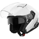 Motoros bukósisak headsettel SENA Outstar 2, Mesh Intercom 3.0, Wave Intercom, mikrométeres csat, második generációs HD hangszórók - fényes fehér