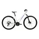 Női cross kerékpár Kross Evado 4.0 28" Gen 007, Aluminium Lite váz, SR Suntour NEX teleszkópos villa, WANDA külső gumi, 16 sebességfokozat - szürke / tengerészkék / fényes