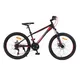 Junior kerékpár Canull XC 240 24", 2026-os modell, 110 kg-os teherbírás, 21 sebességes Shimano váltórendszer, 14 kg össztömeg, 160 mm-es féktárcsák - fekete/piros - fekete/piros