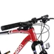 Férfi hegyikerékpár Olpran ASTACUS Man 29", könnyű alumínium váz, Shimano alkatrészek, 21 fokozat, Shimano hátsó váltó, 160 mm-es tárcsák - sötétpiros/fekete