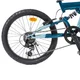 Gyermek teleszkópos kerékpár Olpran Vipera 20", 120-135 cm, 6 sebességes Shimano váltórendszer, első és hátsó V-fékek, Hi-Ten acélszerkezet - fehér/petrolkék