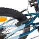 Gyermek teleszkópos kerékpár Olpran Vipera 20", 120-135 cm, 6 sebességes Shimano váltórendszer, első és hátsó V-fékek, Hi-Ten acélszerkezet - fehér/petrolkék
