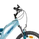 Gyermek teleszkópos kerékpár Olpran Vipera 20", 120-135 cm, 6 sebességes Shimano váltórendszer, első és hátsó V-fékek, Hi-Ten acélszerkezet - fehér/petrolkék