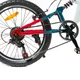 Gyermek teleszkópos kerékpár Olpran Vipera 20", 120-135 cm, 6 sebességes Shimano váltórendszer, első és hátsó V-fékek, Hi-Ten acélszerkezet - fehér/petrolkék