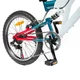 Gyermek teleszkópos kerékpár Olpran Vipera 20", 120-135 cm, 6 sebességes Shimano váltórendszer, első és hátsó V-fékek, Hi-Ten acélszerkezet - fehér/petrolkék