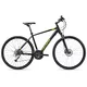 Férfi cross kerékpár Cyclision Zodin 3 MK-II 28", 16 sebességes Shimano váltórendszer, Chaoyang MAKO SHARK gumiabroncsok, Shimano mechanikus tárcsafék - Azúr Acél - Éjféli Lime