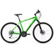 Férfi cross kerékpár Cyclision Zodin 3 MK-II 28", 16 sebességes Shimano váltórendszer, Chaoyang MAKO SHARK gumiabroncsok, Shimano mechanikus tárcsafék - Azúr Acél - Éles Zöld